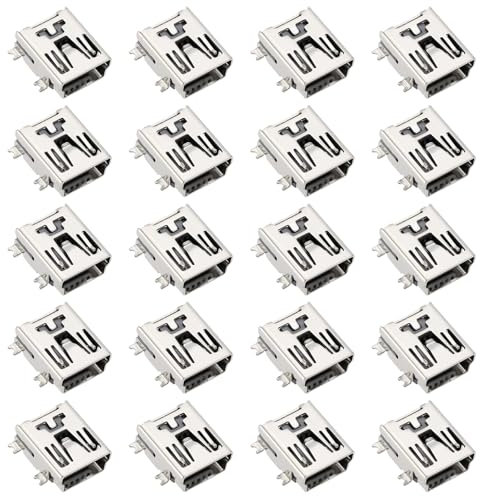 Create idea 20 Pz USB Tipo B Porta Femmina 5 Pin Mini Connettore SMD SMT PCB Presa Martinetti Per Computer Del Telefono Mobile MP3 E Tablet Riparazione