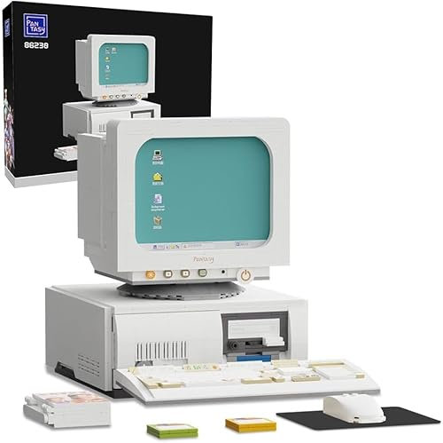 TV Ideas Klemmbausteine Set Erwachsene Retro Computer Paladin Klemmbausteine Set Erwachsene Creator Expert Technik Art Haus Architecture Bausteine Bausatz Diorama (A)