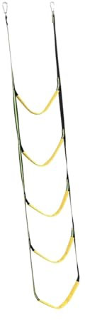 Dickly Bootsseilleiter, Badeleiter, Einstiegshilfe, Harzsprossen, Kletterseilleiter, Marine-Strickleiter für Schlauchboot-Kajak, 133 Cmx32 cm