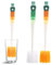 5 in 1 Water Bottle Brush, 2PCS Multifunctional Water Bottle Brushes for Cleaning, Waterbottle Brush Straw Cleaner Tool for Washing Glass Milk Bottles Jars Cups Flask Cleaner (Orange+White)
