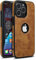 Mixroom - Custodia Cover Case per iPhone 16 PRO Max Case in Eco Pelle Marrone e TPU Silicone Morbido di Qualita Ultra Resistente.