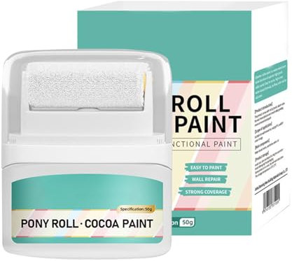 Generisch Wall Rolling Painting, Small Roll Paint, Portable 50g Wall Restoration, Fast Drying White Water Based Formula, Integrated Paint Rollers for Graffiti and Touch Ups