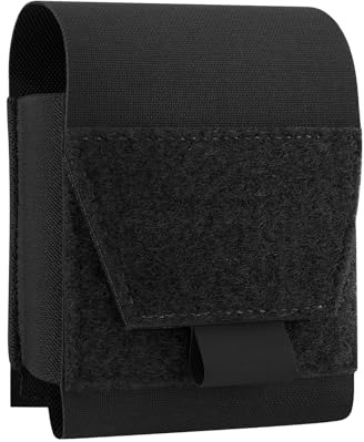 KRYDEX Gear Handschellentasche, MOLLE Handschellen Holster Handschellen Halter für Dienstgürtel, MOLLE-Weste, Strafverfolgung (Schwarz)