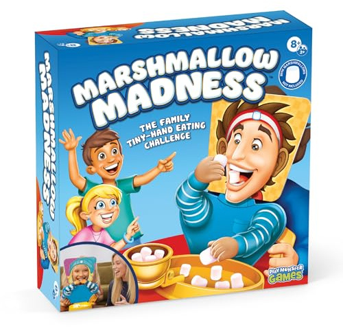Marshmallow Madness Board Game – Hilarious Family Board Games for Kids & Adults, Fun Fast-Paced Party Game for Family Night, Interactive Kids Board Games, Ages 8+