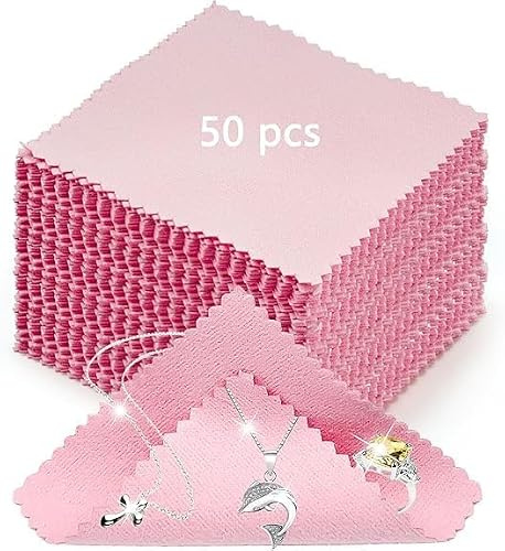 Jewelry Cleaning Cloth, Double Sided Polishing Cleaning Cloths Jewelry Wipe Cloths for Pearl Gold Platinum and Silver