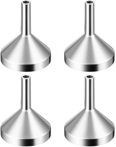 4 StüCk Trichter Klein, Stapelbare Trichter Edelstahl, Mini-Trichters FüR Die üBertragung FlüSsiger Pulver Kosmetik