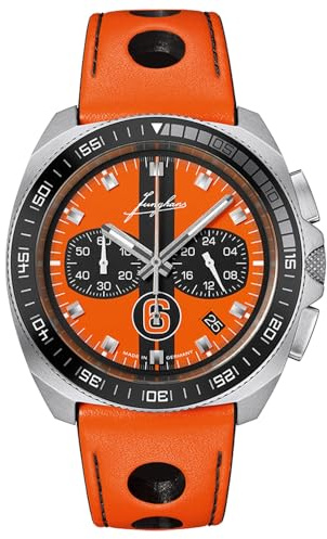 JUNGHANS Herrenuhr 1972 Chronoscope Sports Edition 2026 Orange 41/4557.00 | Chronograph Made in Germany,