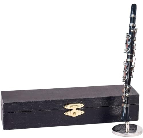 Exquisite Handgefertigte Miniatur Klarinetten Repliken, Modell Mit Vergoldeter Musikinstrument Dekoration