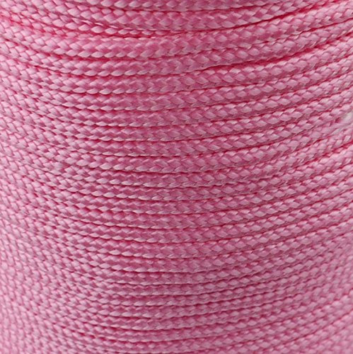 Army Military Paracord Reel 3mm Basha Tent Bivi Camping Guy Rope Para Cord (Pink, 50ft)