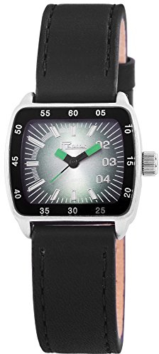 Raptor Damen-Uhr Echtleder Armband Analog Quarz RA10093 (schwarz grün)