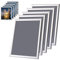 Snap Poster Frame, 5x A4 Waterproof Aluminium Poster Silver Snap Frame Clip Frame Picture Photo Holder for Home and Office