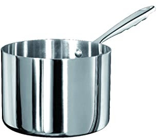 Pentole Agnelli ALUM10514 - Casseruola in alluminio con 2 manici, 1,27 l, colore: Argento