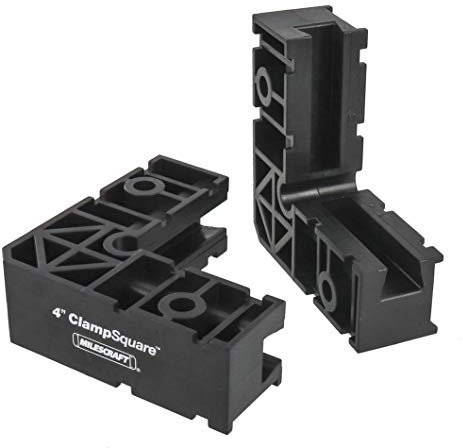 Milescraft 4010 4 ClampSquares - 90 Degree Corner Clamp, Positioning/Assembly Squares for Small Projects Jewelry Boxes, Boxes, Etc, Black