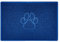 Nicoman Paw Embossed Shape Indoor Outdoor Dirt-Trapper Door Mat Washable Barrier Heavy Duty Doormat - (Watertight Rubber-Back, Large, Blue, 90 x 60cm)