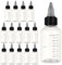 BENECREAT 15PCS 50ml Scale Leere Plastikquetschflaschen mit schwarzer Drehkappe Graduierte Squeeze Dispensing Flaschen für Ink Liquid, Öle, Gele, Kleber