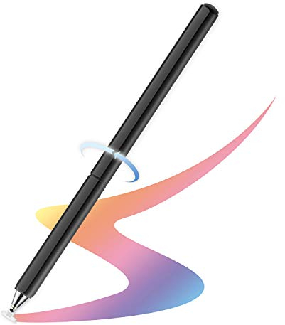Universal High Sensitive & Precision Capacitive Disc Tip Touch Screen Pen Stylus for iPhone/iPad/Pro/Samsung/Galaxy/Tablet/Kindle/Computer/FireTablet (Black)
