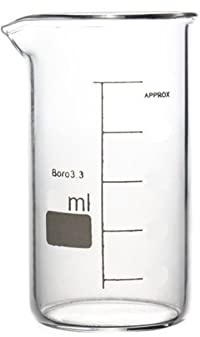DADAKEWIN 50ml Vaso De Precipitados con Clear Graduación Alto Formulario Borosilicato 3.3 De Cristal a Prueba De Calor Espesado De Cristal Sala De Medición Cup- Pack De 15 (Size : 50ml)
