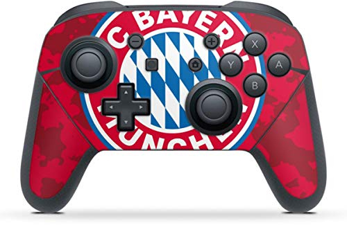 DeinDesign Skin kompatibel mit Nintendo Switch Pro Controller Folie Sticker FC Bayern München Camouflage FCB