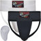 Protection de l'aine avec coupe en gel, protection idéale pour les sports sportifs, martiaux, MMA, kick boxing, Muay Thai et cricket (Noir, XL)