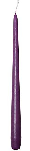 Premium Spitzkerzen | Kerzen | Leuchterkerzen | Halterkerzen | Lange Kerzen | Deko Kerzen | Ø 22 mm x 280 mm | 24 Stück | Brenndauer ca. 10 Std. | (Aubergine)