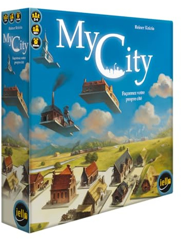 IELLO My City – Jeu de Société Legacy & Pose de Tuiles – Construisez Votre Ville en 24 Épisodes Évolutifs – Stratégie & Famille – 2-4 Joueurs | 30 Min | Dès 10 Ans