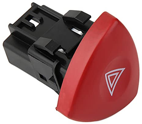 FanPaYY Peligro Emergencia Interruptor de luz de Advertencia botón Rojo 8200442724 para Espace MK4 Laguna MK2 Trafic Vauxhall Vivaro