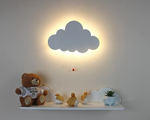 Marco Paul Mezzaluna Luna Bianca Luce di Notte In Legno A Parete Illuminazione Nursery Bambino Bambini Camera Lampada Da Parete Camera Da Letto Decorazione Lampada