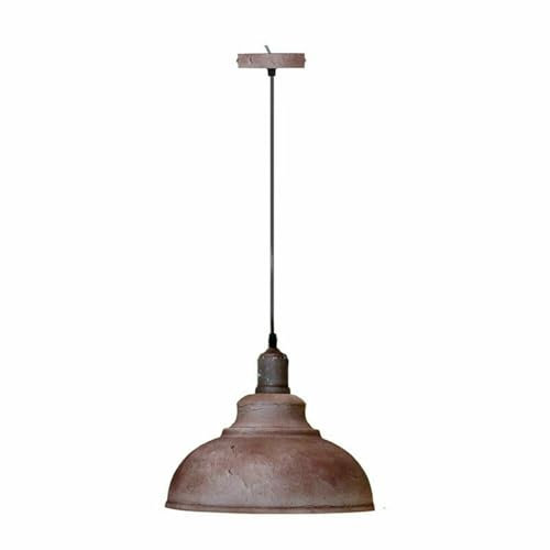 LEDSone Vintage Curvy Dome Pendant Light 95cm Adjustable Hanging Ceiling Fixture Metal Clay for Homes, Restaurants, Cafes, Bars, Offices and Stylish Spaces