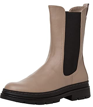Tamaris Damen Chelsea-Stiefel, Taupe Black 1 25452 29 317, 41 EU