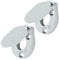 Sprung Budget Lock Escutcheon for Mortice Budget Lock | Polished Chrome Plated | 28mm | Pack of 2