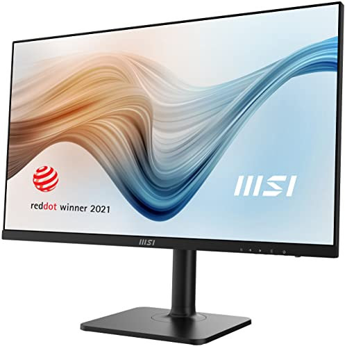 MSI Modern MD272QP Monitor da Ufficio 27 Pollici WQHD - Pannello IPS 2560 x 1440, 75 Hz, Schermo Eye-Friendly, Speaker integrati, Supporto Regolabile a 4 Vie, KVM - DP 1.2, USB Type-C