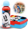 Mickey Mouse Lunch Set For Kids, 500ml School Water Bottle, 18cm Dishwasher Safe Sandwich Box for Kids, BPA-Free Bottle Cycling School and Picnic