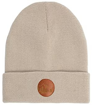 kabak Unisex-Mütze, atmungsaktiv, aus Baumwolle, Sportbekleidung, Kopfwärmer, gestrickte Fischermütze, Beige