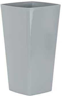 Wham Studio 3 x 16cm Tall Square Planters Pots | Ideal for Home, Office, Kitchens, Bathrooms, Gardens | Suitable for Indoor & Outdoor Use | Made in the UK - Cool Grey