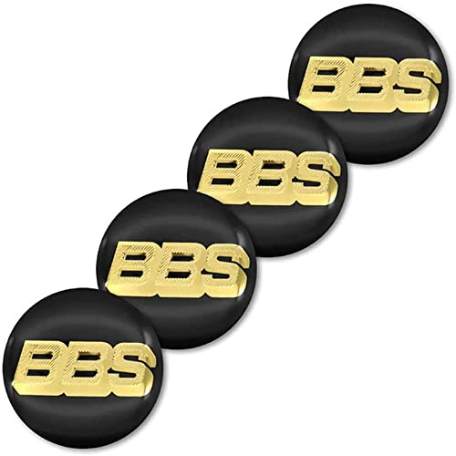 ZYHHDP 4 X Reifen & Felgen Radnabenkappen Emblem-Aufkleber Aufkleber, füR BBS RM RZ RG RS 56mm Staubdichtes Styling-ZubehöR