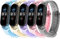 Wandeful Armband Kompatibel mit Xiaomi Mi Band 7 Armband, 5 Stück Verfärbung im Sonnenlicht Silikon Ersatzbänder Ersatz