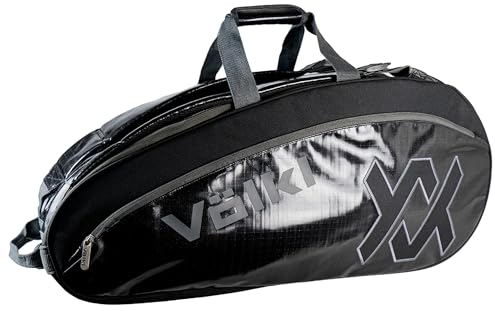 Volkl Tennis-Kombi-Tasche, für 6–9 Schläger, Schuhtasche, Wertsachentasche mit Reißverschluss, 81,3 cm L x 33 cm H x 27,9 cm B (Schwarz/Anthrazit)