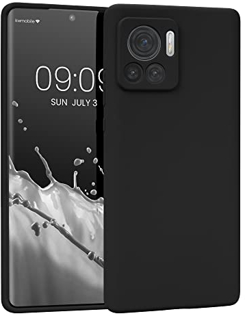 kwmobile Handyhülle kompatibel mit Motorola Edge 30 Ultra Hülle - gummierte Handy Case aus Silikon in Schwarz