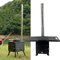 CDZHLTG Holzofen Kaminofen Outdoor Zeltofen Tragbarer Holzofen für Camping, Gusseisen Holzofen Zeltofen Camping Heizung mit Faltbar Herdplatte 58 x 46 x 103cm cm | Schwarz Schornstein Länge 67.5 cm