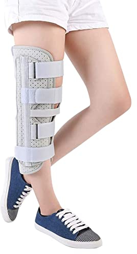 UZIAH Inmovilizador De Rodilla, Adecuado para Dormir, Ortesis De Pierna Completa, Férula De Rodilla Recta, Soporte para Postoperatorio De Rodilla Y Recuperación De Cirugía,S