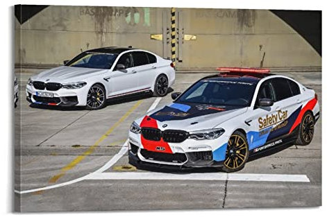 WELTS Sportwagen-Poster für BMW M5 MotoGP Supercar Rennauto, dekoratives Gemälde, Leinwand, Wand- und Kunstbild, Familien-Schlafzimmer, Dekoration 20 x 30 cm