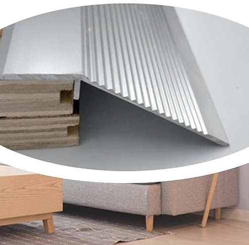 YIJOY Bodenübergangsstreifen Höhenausgleich 10-50mm Übergangsleiste Ausgleichsprofil Aluminium Übergangsprofil Für Türschwelle/Holzböden/Laminat/Fliesen