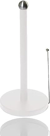 AAMEN Stainless Steel Toilet Roll Holder, Free Standing Toilet Paper Roll Stand, Rust Proof Toilet Roll Stand, Bathroom Accessories (White)