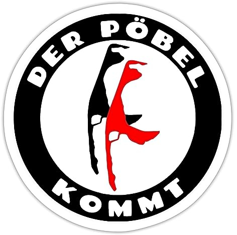 Spreadshirt Sylt Der Pöbel Kommt Sticker Aufkleber, 10 x 10 cm, Mattweiß
