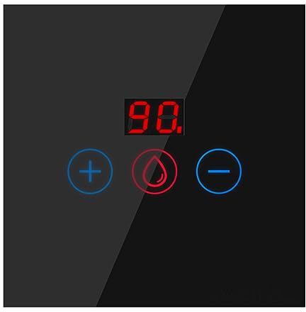 for TUYA WiFi Smart Switch for Electric Boiler, 20A Smart Immersion Heater Timer Switch, Wall Touch Boiler Switch compatible with Home/Smart Life APP - Black