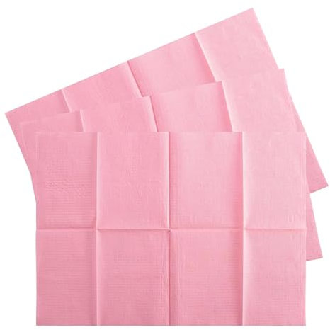 MAQIHAN Tattoo Unterlagen Dental Lätzchen - 75 Stück Einweg Wasserdichte Tattoo Unterlage Pink Zahnärztliche Lätzchen Maniküre Supplies Tattoo Supplies Abdeckungen Tattoo Tisch Clean Mat Pad