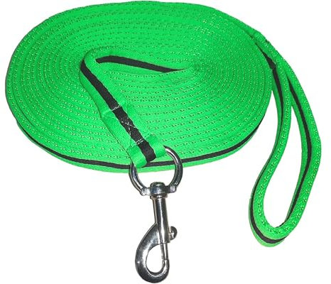 Brama-West Softlonge Pferd - Longierleine mit Handschlaufe und Karabiner - ca. 8m - Neongrün