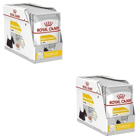 Royal Canin Dermacomfort Mousse | Doppelpack | 2 x 12 x 85 g | Alleinfuttermittel für ausgewachsene Hunde ab dem 10. Lebensmonat
