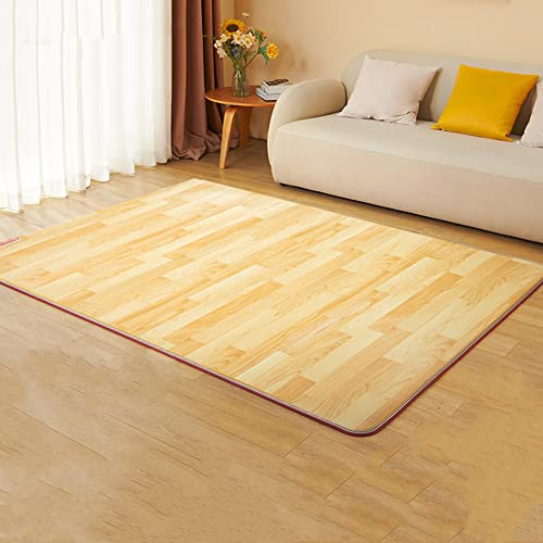 Beheizter Teppich, Wohnzimmerteppich, beheizter Bodenteppich, Heim-Bodenheizung, wasserdichter Teppich mit rutschfester Gummiunterseite, für Schlafzimmer, Esszimmer, Heimbüro, 150 x 200 cm Comfortable