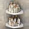 ZJT Eck Duschregal ohne Bohren, 2 Stück Badezimmer-Dreieck-Regal, 360° Drehung Eckregal, Duschablage Ecke für Bad, Küche, Toilette,Duschgel Shampoo Spülung Organizer